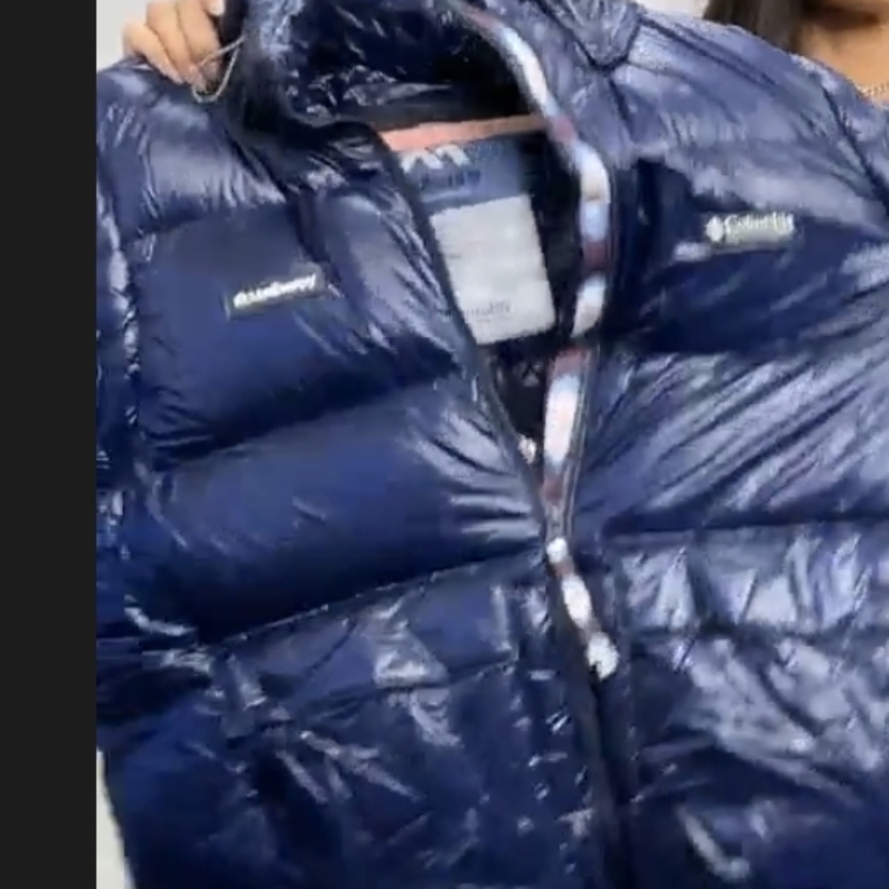 Madhappy X Columbia Collab Down Feather Puffer Jacket Unisex Navy Blue L NWT - Picture 6 of 8